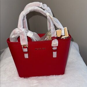 Michael Kors Bright Red XS Tote